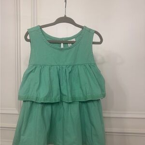 Janie and Jack Girl Sleeveless Green Top